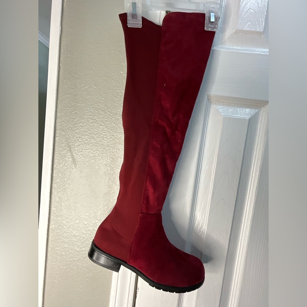 Elegant Red Women's Knee-High Boots